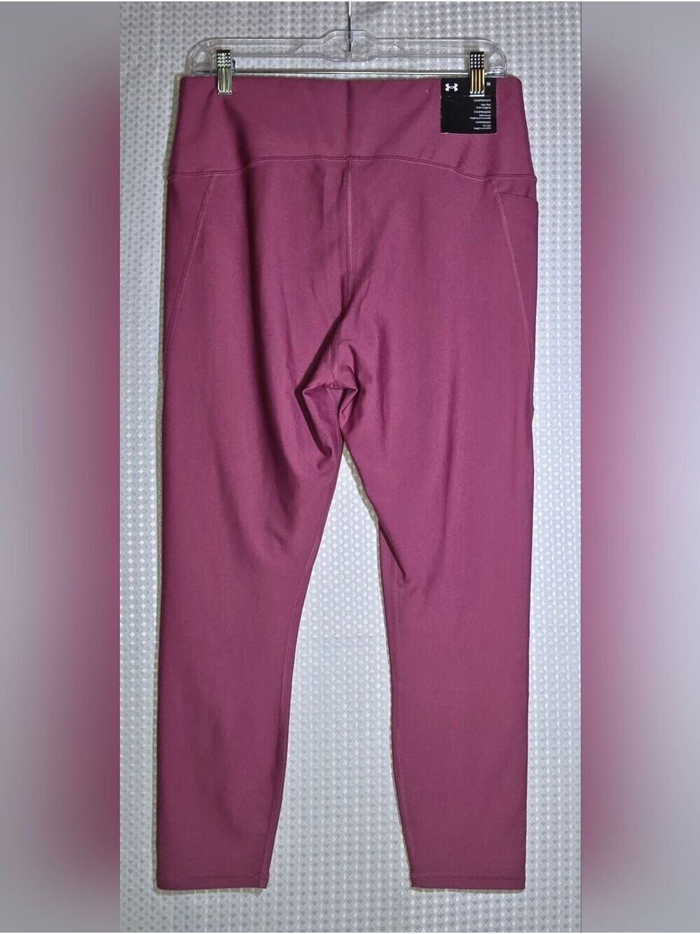 Under Armour Tech HeatGear Fuchsia Ankle Leggings 1X Athleisure Gym Workout - Picture 4 of 11